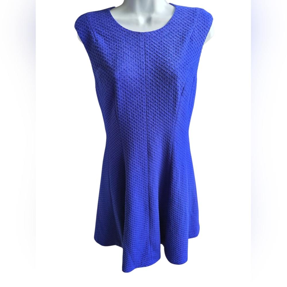 Rebecca Taylor Blue Textured Ponte Dress Size 2